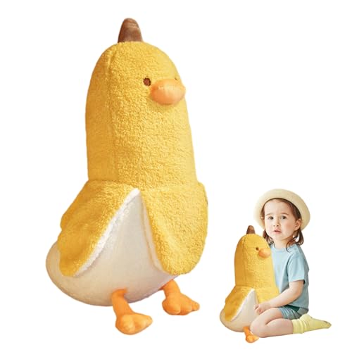 Ligeinsrk Banana Ente niedliche Ente Plüschspielzeug 19, 69 Zoll weiche Stofftiere süßes Umarmungskissen für Mädchen Jungen Geschenk gelb von Ligeinsrk
