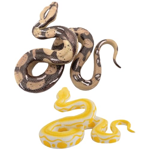 Ligeinsrk Fake Snake 2PCS 2-Style Curl-up Realistic Snake, die wirklich lang anhaltende PVC-Spielzeug für Streich, Hintergrund, Halloween, falsch, realistisch Aussehen von Ligeinsrk