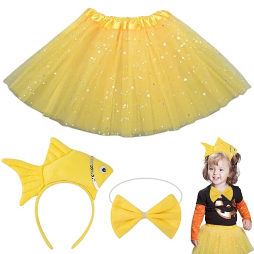 Ligeinsrk Fischkostüm für Kinder Süßes Tierkostüm Set mit Fischstirnband Fliege und Rock für Halloween Cosplay Party Dress Up, Halloween -Dekorationen Ligeinsrk Fischkostüm für Kinder Süßes Tierkostüm Set mit Fischstirnband Fliege und Rock für Halloween Cosplay Party Dress Up, Halloween -Dekorationen von Ligeinsrk