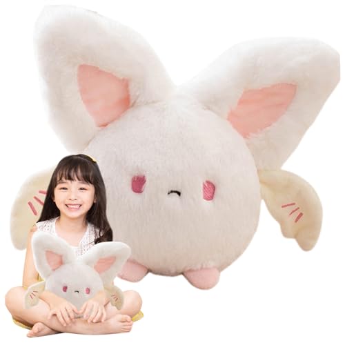 Ligeinsrk Fledermausplüsch 8 -Zoll -Baumwoll -Stofffledermaus süße Halloween Plüsch mit großen Ohren und kleinen Flügel -Dekorationsspielen für Halloween, Party, Zuhause, Bett, Sofa, Weiß von Ligeinsrk