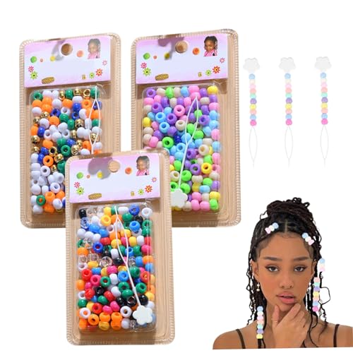 Ligeinsrk Haarperlen für Zöpfe 400pcs mehrfarbige Haarperlen für Kinder Girls Plastik DIY für mit schnellen Beetur Ligeinsrk Haarperlen für Zöpfe 400pcs mehrfarbige Haarperlen für Kinder Girls Plastik DIY für mit schnellen Beetur von Ligeinsrk