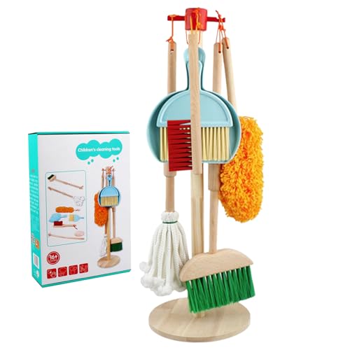 Ligeinsrk Kinderreinigungsset Holzsimulierung Reinigung Spielset Trep Play Housekeeping Kleinkind von Ligeinsrk