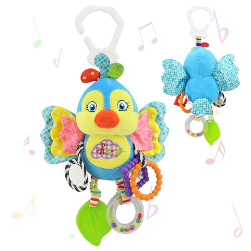 Ligeinsrk Kinderwagenspielzeug für Babys 0-6 Monate, Clip über Babyhängespielzeug mit hängendem Rasseln, Neugeborene sensorische Aktivität Plüsch für Kleinkindmädchen und Jungen, Bird Ligeinsrk Kinderwagenspielzeug für Babys 0-6 Monate, Clip über Babyhängespielzeug mit hängendem Rasseln, Neugeborene sensorische Aktivität Plüsch für Kleinkindmädchen und Jungen, Bird von Ligeinsrk