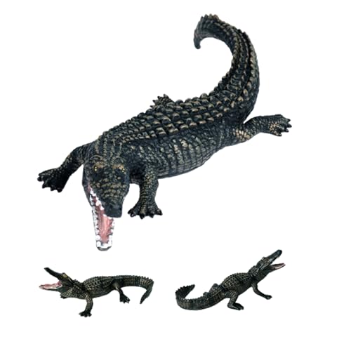 Ligeinsrk Krokodilspielzeug kleine realistische Figur UV-resistente Kunststoff Wildtiere Alligator Künstliche Tier für Kinder Spielen Geburtstagsfeier Dekor Style1Crocodile von Ligeinsrk