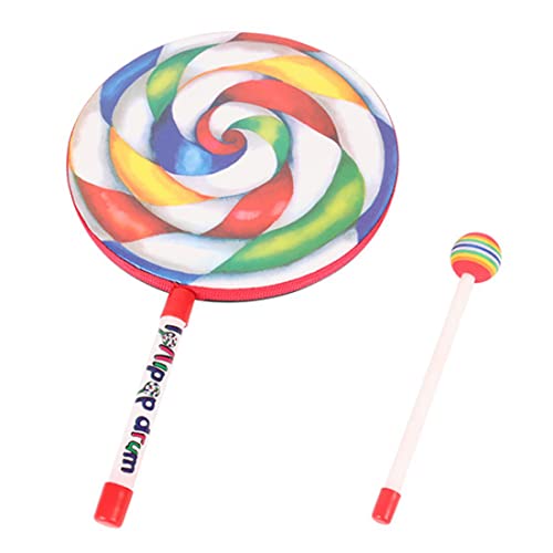 Ligeinsrk Lollipop -Drum mit Mallet Regenbogenhandspielspielzeugset Percussion Instrument für Kinder 25 cm Ligeinsrk Lollipop -Drum mit Mallet Regenbogenhandspielspielzeugset Percussion Instrument für Kinder 25 cm von Ligeinsrk