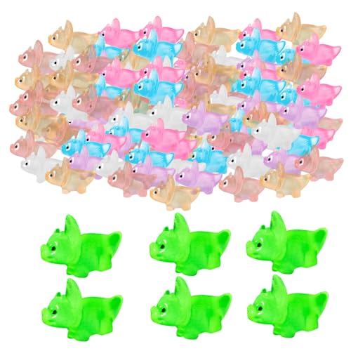 Ligeinsrk Mini -Dinosaurier -Figuren 96pcs niedliche Cartoon Luminous DIY Dekorative Mini Dinosaurier winzige Dinosaurierfiguren für Bonsai Aquarium Dollhouse Tischplatte von Ligeinsrk