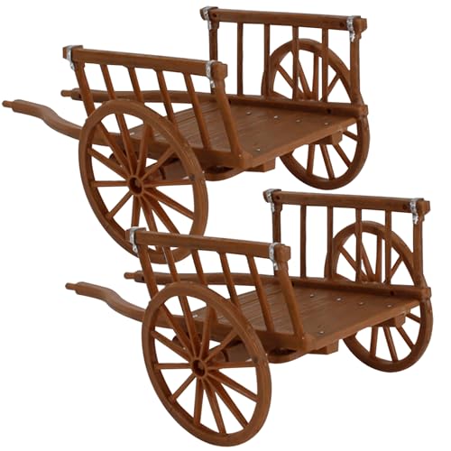 Ligeinsrk Mini Wheel Corrow 2pcs Dollhouse kleine Schubkarree Plastikwagen Spielzeugsimulation Kinder Schubkarre Mini Möbel für Puppenhauszubehör Mini Landschaft Dekorationen, Puppenhauszubehör von Ligeinsrk