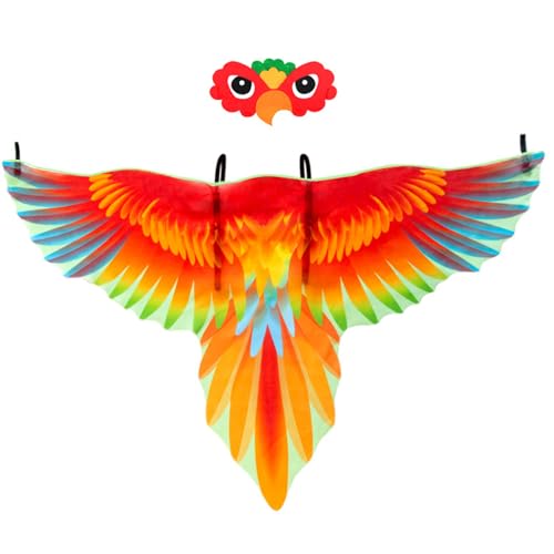 Ligeinsrk Papageienkostüm für Kinder Süßes Cartoon lebendiges Vogelkostüm mit Atmungsmaschinenpapagei für Halloween, Party, Bühnenpropie Ligeinsrk Papageienkostüm für Kinder Süßes Cartoon lebendiges Vogelkostüm mit Atmungsmaschinenpapagei für Halloween, Party, Bühnenpropie von Ligeinsrk