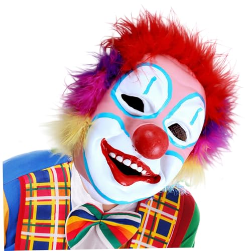 Ligeinsrk Scary Clown Maske, Halloween Joker -Clownmasken für Cosplay -Kostümprop (Rot) von Ligeinsrk