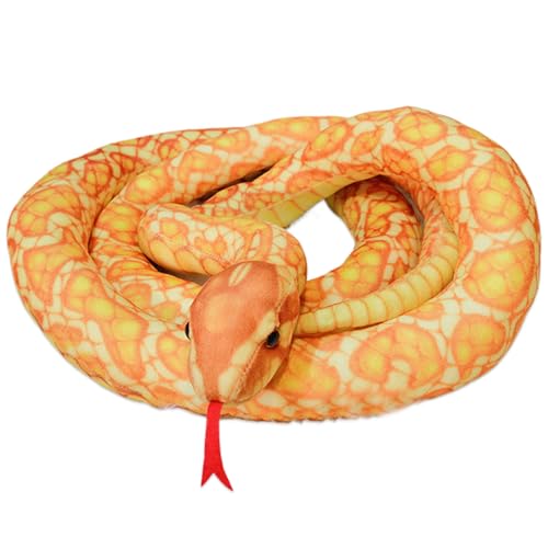 Ligeinsrk Schlangengefüllte Tier Halloween 39.4in Simulation Schlange Plüsch mit Zunge, die plüschfarben gefüllt ist, gefüllt für Party -Streich, Gelb Ligeinsrk Schlangengefüllte Tier Halloween 39.4in Simulation Schlange Plüsch mit Zunge, die plüschfarben gefüllt ist, gefüllt für Party -Streich, Gelb von Ligeinsrk