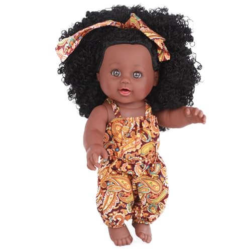 Ligeinsrk Schwarze Babypuppen, 14 Zoll weiche Vinyl African American Babypuppe mit Kleid, potenable realistische kleine Babypuppe mit lockigem Haar für Kinder Geburtstagsgeschenk Schwarze Babypuppen Ligeinsrk Schwarze Babypuppen, 14 Zoll weiche Vinyl African American Babypuppe mit Kleid, potenable realistische kleine Babypuppe mit lockigem Haar für Kinder Geburtstagsgeschenk Schwarze Babypuppen von Ligeinsrk