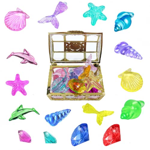 Ligeinsrk Tauchspielzeug 16pcs Tauchgesteine für Kinder mit Schatztruhe Ozean thematik Ligeinsrk Tauchspielzeug 16pcs Tauchgesteine für Kinder mit Schatztruhe Ozean thematik von Ligeinsrk
