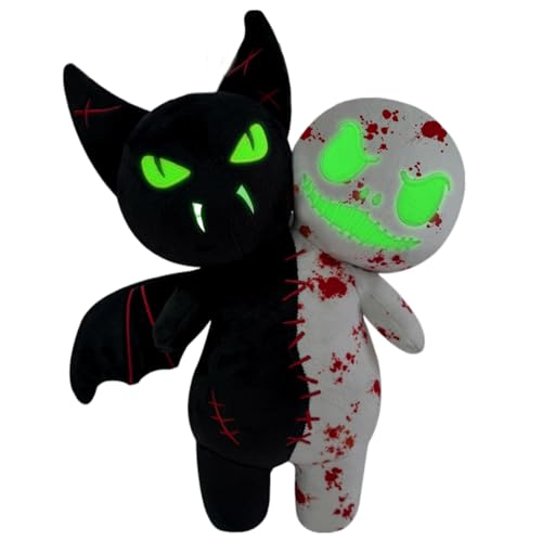 Ligeinsrk Voodoo -Puppen, 25 cm 2 in 1 Plüsch Bat -Schädel Voodoo -Spielzeug, Leuchtend gefüllte Dual Heads Dolls für Halloween -Kinder Erwachsene Ligeinsrk Voodoo -Puppen, 25 cm 2 in 1 Plüsch Bat -Schädel Voodoo -Spielzeug, Leuchtend gefüllte Dual Heads Dolls für Halloween -Kinder Erwachsene von Ligeinsrk