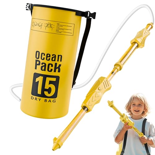 Ligeinsrk Wasserpistole für Kinder Langstreckenspray -Wasserpistole mit Rucksacktank (15 l) gelbe Farbe PVC Sommerspielzeug für Strand, Pool, Innenhof, Outdoor, Waffen für Kinder, Squirter für von Ligeinsrk