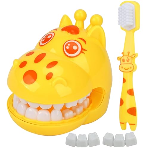 Ligeinsrk Zähnemodell zum Unterrichten von Kindern, Cartoon Giraffe Demonstration Zähnemodell mit Zahnbürste, hygienische Gewohnheit Kultivierung Kinder Zahnarztspiel für Kinderstudent Ligeinsrk Zähnemodell zum Unterrichten von Kindern, Cartoon Giraffe Demonstration Zähnemodell mit Zahnbürste, hygienische Gewohnheit Kultivierung Kinder Zahnarztspiel für Kinderstudent von Ligeinsrk