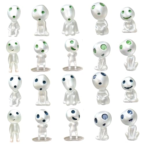 Mini Alien Figuren 20pcs Alien Figur leuchten im dunklen winzigen Spielzeug 10 Stile Harz Figur Partybevorzugung für KinderFigure von Ligeinsrk