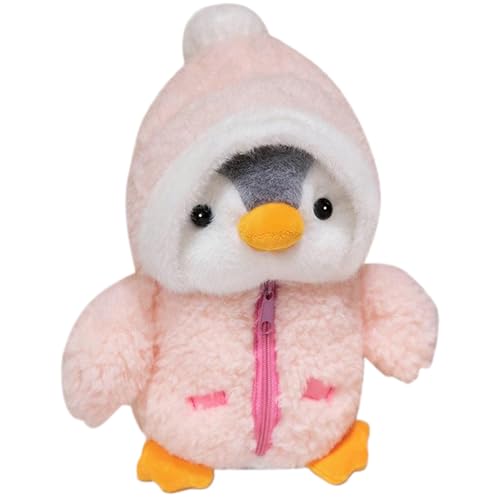 Penguin Plüsch, niedliches Pinguin -Stofftier mit Hut und Kleidung 10 kuschelige Weihnachtsgefüllte, weiche Körperpudgy Pinguine für Home Weihnachtsfeier Winterschmuckgeschenk, Stil 1 von Ligeinsrk