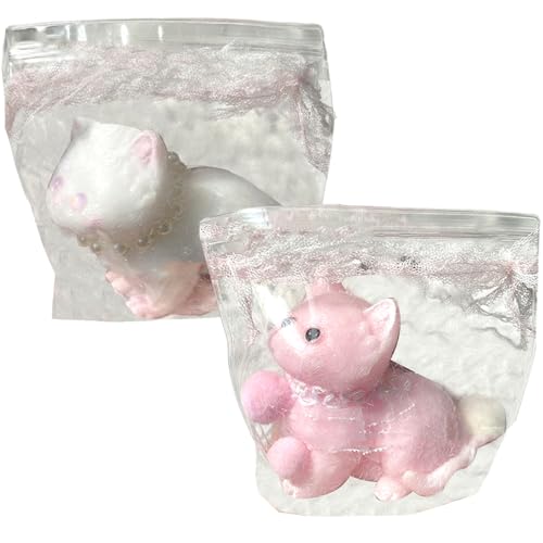 Squeeze Toy 2pcs sitzende Katze Dekompression Spielzeug entzückender Gummi -Zappel -Spielzeug tragbare Angst- und Stress -Relief - für Erwachsene, Kinder, Style 1 Squeeze von Ligeinsrk