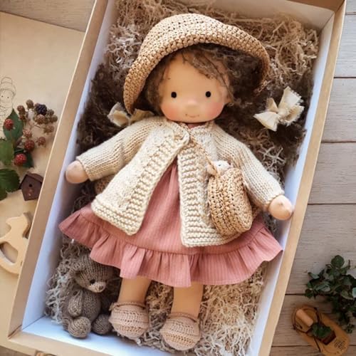 Stoffpuppe mit Geschenkbox 11x2x5 Ragdoll mit Hut, Tasche, Schuhen und mehr Dekoration süße ausgestopfte Babypuppenspielzeug für Babys und Kleinkinder ideale Weihnachtsgeburtstagsgeschenke, Rag, Ragd Stoffpuppe mit Geschenkbox 11x2x5 Ragdoll mit Hut, Tasche, Schuhen und mehr Dekoration süße ausgestopfte Babypuppenspielzeug für Babys und Kleinkinder ideale Weihnachtsgeburtstagsgeschenke, Rag, Ragd von Ligeinsrk