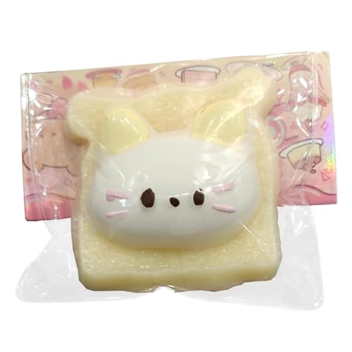 Stressbällchen niedliche Katzen -Toast 3.4x3.2x1.2 Squish -Kugeln weiche Gummi -Stressspielzeug Angst Linderung Spielzeug Abnehmbarer langsamer Aufstieg Ball für Kinder und Erwachsene Geschenkstress von Ligeinsrk