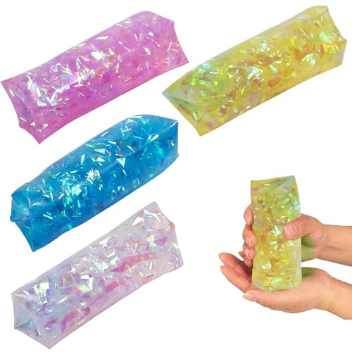 Wasser Wiggler für Kinder Erwachsene 4pcs Stressabbau 4.3x1.6in Wasser Schlangenspielzeug mit Band in weichem und kühlem Gummi -Squeeze -Spielzeug, zufällige Farbe, Wiggler, Schlange von Ligeinsrk