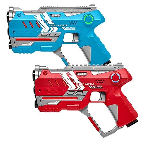 2 Light Battle Connect Anti-Cheat Laser-Tag Pistolen - Metallic-Grün und Grau von Light Battle