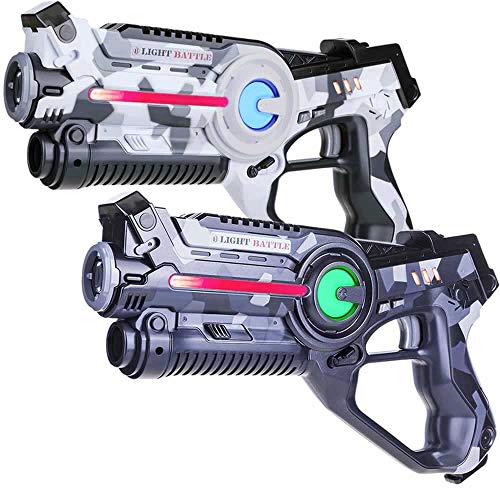 Light Battle Active Laser Game Set - 2X Laserpistole (camo grau, camo weiß) - LBAP10267D von Light Battle