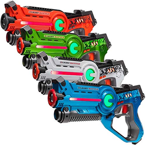 Light Battle Active Lasertag Set - 4X Laserpistole (grün, orange, weiß, blau) von Light Battle