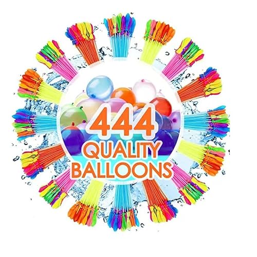 Ligtmor 444 Stück wasserbomben selbstschließend,12 Bündel mit je 37 selbstschließend Wasserballons,Schnell zu befüllender,selbstverschließender,water balloons für Poolspielzeug,wasserspielzeug outdoor Ligtmor 444 Stück wasserbomben selbstschließend,12 Bündel mit je 37 selbstschließend Wasserballons,Schnell zu befüllender,selbstverschließender,water balloons für Poolspielzeug,wasserspielzeug outdoor von Ligtmor