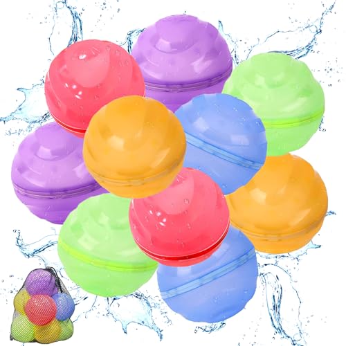 Ligtmor Wasserbomben Selbstschließend, 10 Stück Wasserbomben Wiederverwendbar, Wasserbomben Magnetisch, 1 Sekunde Schnellfüll Wasserbomben Set, Geeignet für Kinder, Erwachsene, Strand, Poolparty Ligtmor Wasserbomben Selbstschließend, 10 Stück Wasserbomben Wiederverwendbar, Wasserbomben Magnetisch, 1 Sekunde Schnellfüll Wasserbomben Set, Geeignet für Kinder, Erwachsene, Strand, Poolparty von Ligtmor