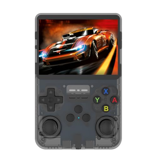 Lihaian R36S Retro Handheld Spielkonsole，128 G über 40.000 Spiele，Retro Konsole 3,5-Zoll-IPS-Bildschirm，Linux-System，Tragbare Mini-Arcade， unterstützt mehrere Emulatoren (R36s-Grau) von Lihaian