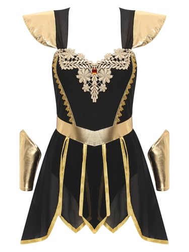 LiiYii Damen Griechische Göttin Kostüm Ärmellose Edles Kleid mit Armstulpen Aphrodite Griechin Kostüm Cosplay Set Fasching Schwarz XXL LiiYii Damen Griechische Göttin Kostüm Ärmellose Edles Kleid mit Armstulpen Aphrodite Griechin Kostüm Cosplay Set Fasching Schwarz XXL von LiiYii