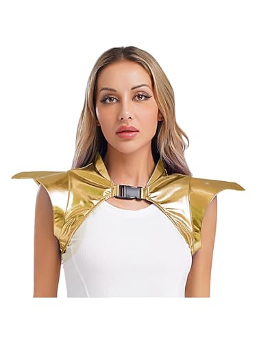 LiiYii Damen Metallic Armor Glitzer Bolero Oberteil Pu Leder Steampunk Kostüm Cosply Halloween Nachtclubs Faschingskostü Gold L LiiYii Damen Metallic Armor Glitzer Bolero Oberteil Pu Leder Steampunk Kostüm Cosply Halloween Nachtclubs Faschingskostü Gold L von LiiYii