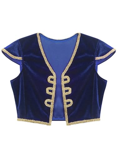 LiiYii Geflochtener Dekorativer Gilet V Ausschnitt Kinder Jungen Arabischer Prinzen Kostüm Kurzärmelig Halloween Rollenspiel Fest Orgie Königsblau 158-164 LiiYii Geflochtener Dekorativer Gilet V Ausschnitt Kinder Jungen Arabischer Prinzen Kostüm Kurzärmelig Halloween Rollenspiel Fest Orgie Königsblau 158-164 von LiiYii