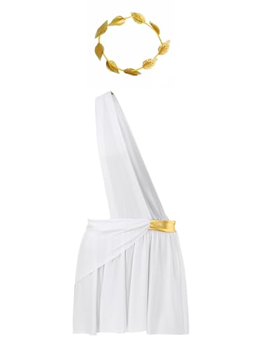 LiiYii Griechisch Römische Verkleidung Für Männer Mit Stirnband Lorbeerkrone Cosplay Halloween Karneval Weiß XXL LiiYii Griechisch Römische Verkleidung Für Männer Mit Stirnband Lorbeerkrone Cosplay Halloween Karneval Weiß XXL von LiiYii