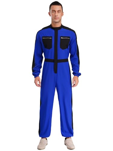 LiiYii Herren Arbeitsoverall Langarm Arbeitsanzug mit Taschen Jumpsuit Overall Halloween Klempner Kostüm Ganzkörperanzug Fasching Cosplay Königsblau 3XL LiiYii Herren Arbeitsoverall Langarm Arbeitsanzug mit Taschen Jumpsuit Overall Halloween Klempner Kostüm Ganzkörperanzug Fasching Cosplay Königsblau 3XL von LiiYii