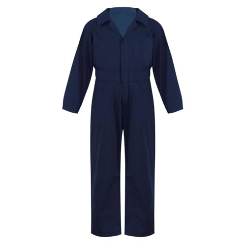 LiiYii Kinder Arbeitsoverall Jungen Ganzkörper Overall Mit Langarm Mechaniker Schutzoverall Mit Reißverschluss Und Tasche Clownkostüm Einfarbig Arbeitskleidung Dunkelblau 170-176 LiiYii Kinder Arbeitsoverall Jungen Ganzkörper Overall Mit Langarm Mechaniker Schutzoverall Mit Reißverschluss Und Tasche Clownkostüm Einfarbig Arbeitskleidung Dunkelblau 170-176 von LiiYii