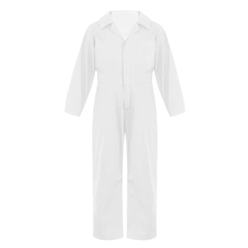 LiiYii Kinder Arbeitsoverall Jungen Ganzkörper Overall Mit Langarm Mechaniker Schutzoverall Mit Reißverschluss Und Tasche Clownkostüm Einfarbig Arbeitskleidung Elfenbein 122-128 LiiYii Kinder Arbeitsoverall Jungen Ganzkörper Overall Mit Langarm Mechaniker Schutzoverall Mit Reißverschluss Und Tasche Clownkostüm Einfarbig Arbeitskleidung Elfenbein 122-128 von LiiYii