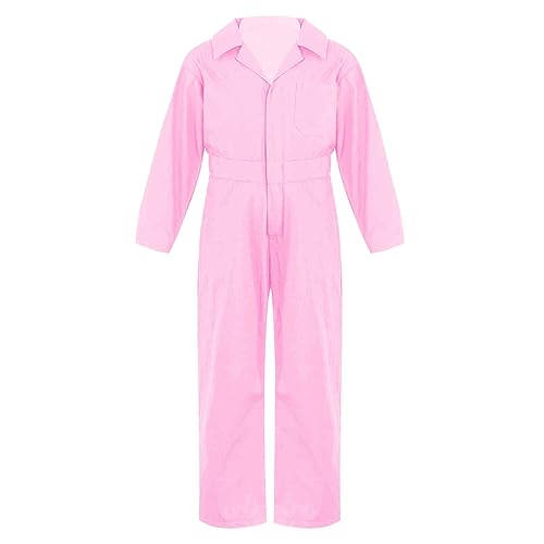 LiiYii Kinder Arbeitsoverall Jungen Ganzkörper Overall Mit Langarm Mechaniker Schutzoverall Mit Reißverschluss Und Tasche Clownkostüm Einfarbig Arbeitskleidung Rosa 146-152 LiiYii Kinder Arbeitsoverall Jungen Ganzkörper Overall Mit Langarm Mechaniker Schutzoverall Mit Reißverschluss Und Tasche Clownkostüm Einfarbig Arbeitskleidung Rosa 146-152 von LiiYii