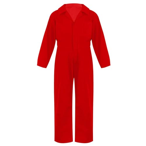 LiiYii Kinder Arbeitsoverall Jungen Ganzkörper Overall Mit Langarm Mechaniker Schutzoverall Mit Reißverschluss Und Tasche Clownkostüm Einfarbig Arbeitskleidung Rot 110-116 LiiYii Kinder Arbeitsoverall Jungen Ganzkörper Overall Mit Langarm Mechaniker Schutzoverall Mit Reißverschluss Und Tasche Clownkostüm Einfarbig Arbeitskleidung Rot 110-116 von LiiYii