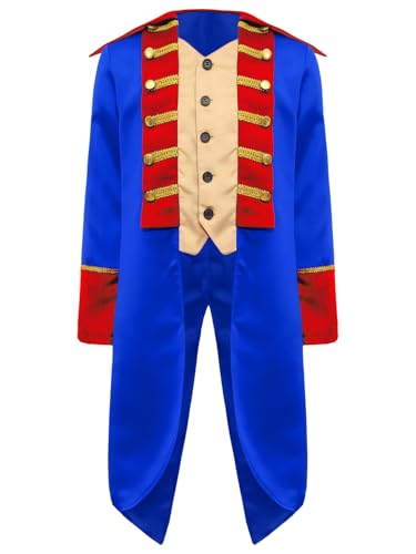 LiiYii Kinder Jungen Revolutionskrieg Kostüm Napoleon Kostüm Frack Mantel Steampunk Viktorianisch Jacke Mittelalter Gentleman Cosplay Karneval Königsblau 122-128 LiiYii Kinder Jungen Revolutionskrieg Kostüm Napoleon Kostüm Frack Mantel Steampunk Viktorianisch Jacke Mittelalter Gentleman Cosplay Karneval Königsblau 122-128 von LiiYii