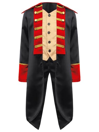 LiiYii Kinder Jungen Revolutionskrieg Kostüm Napoleon Kostüm Frack Mantel Steampunk Viktorianisch Jacke Mittelalter Gentleman Cosplay Karneval Schwarz 158-164 LiiYii Kinder Jungen Revolutionskrieg Kostüm Napoleon Kostüm Frack Mantel Steampunk Viktorianisch Jacke Mittelalter Gentleman Cosplay Karneval Schwarz 158-164 von LiiYii