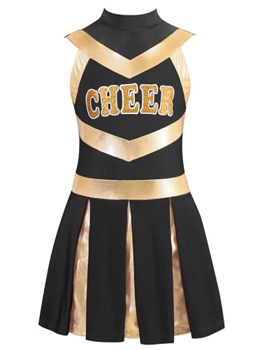 LiiYii Kinder Kostüm Pompon Mädchen Uniform Outfit Mädchen Halloween Karneval Maskerade Jahre Schwarz 122-128 LiiYii Kinder Kostüm Pompon Mädchen Uniform Outfit Mädchen Halloween Karneval Maskerade Jahre Schwarz 122-128 von LiiYii