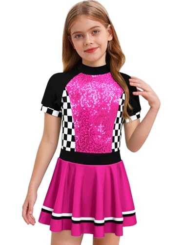 LiiYii Mädchen Rennfahrer Kostüm Rennauto Fahrer Kostüm Kurzarm Tütü Kleid Glitzer Cheer Leader Tanzkostüm Halloween Cosplay Faschingskostüm Hot Pink 146-152 LiiYii Mädchen Rennfahrer Kostüm Rennauto Fahrer Kostüm Kurzarm Tütü Kleid Glitzer Cheer Leader Tanzkostüm Halloween Cosplay Faschingskostüm Hot Pink 146-152 von LiiYii