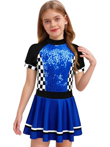 LiiYii Mädchen Rennfahrer Kostüm Rennauto Fahrer Kostüm Kurzarm Tütü Kleid Glitzer Cheer Leader Tanzkostüm Halloween Cosplay Faschingskostüm Königsblau 134-140 LiiYii Mädchen Rennfahrer Kostüm Rennauto Fahrer Kostüm Kurzarm Tütü Kleid Glitzer Cheer Leader Tanzkostüm Halloween Cosplay Faschingskostüm Königsblau 134-140 von LiiYii