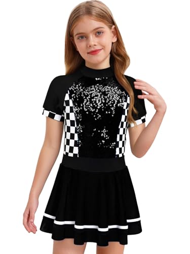 LiiYii Mädchen Rennfahrer Kostüm Rennauto Fahrer Kostüm Kurzarm Tütü Kleid Glitzer Cheer Leader Tanzkostüm Halloween Cosplay Faschingskostüm Schwarz 146-152 LiiYii Mädchen Rennfahrer Kostüm Rennauto Fahrer Kostüm Kurzarm Tütü Kleid Glitzer Cheer Leader Tanzkostüm Halloween Cosplay Faschingskostüm Schwarz 146-152 von LiiYii