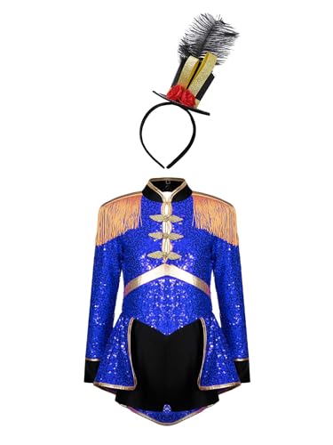 LiiYii Majorette Band Kostüm Für Mädchen Zirkus Dompteur Kostüm Ringmaster Outfit Zirkus Moderator Uniform Spielzeugsoldat Für Karneval Königsblau A 146-152 LiiYii Majorette Band Kostüm Für Mädchen Zirkus Dompteur Kostüm Ringmaster Outfit Zirkus Moderator Uniform Spielzeugsoldat Für Karneval Königsblau A 146-152 von LiiYii