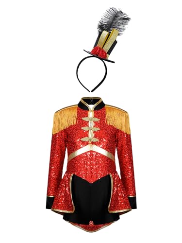 LiiYii Majorette Band Kostüm Für Mädchen Zirkus Dompteur Kostüm Ringmaster Outfit Zirkus Moderator Uniform Spielzeugsoldat Für Karneval Rot A 146-152 LiiYii Majorette Band Kostüm Für Mädchen Zirkus Dompteur Kostüm Ringmaster Outfit Zirkus Moderator Uniform Spielzeugsoldat Für Karneval Rot A 146-152 von LiiYii