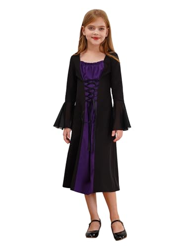 LiiYii Mittelalterliches Kleid Für Mädchen Viktorianisches Kostüm Für Mädchen Formelles Abendkleid Mit Ausgestellten Ärmeln Renaissance Cosplay Karneval Lila 122-128 LiiYii Mittelalterliches Kleid Für Mädchen Viktorianisches Kostüm Für Mädchen Formelles Abendkleid Mit Ausgestellten Ärmeln Renaissance Cosplay Karneval Lila 122-128 von LiiYii