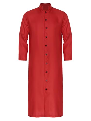 LiiYii Priesterkostüm Für Männer Mönchskutte Mittelalterlicher Renaissance Umhang Ideal Für Halloween Karneval Rot XXL LiiYii Priesterkostüm Für Männer Mönchskutte Mittelalterlicher Renaissance Umhang Ideal Für Halloween Karneval Rot XXL von LiiYii